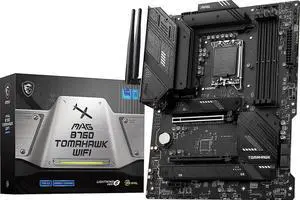 MSI MAG B760 TOMAHAWK WIFI LGA 1700 (Intel12th&13th Gen) SATA 6Gb/s ATX Motherboard (PCIe 5.0, DDR5,3xM.2 Slots,,WiFi 6,Intel 2.5Gb LAN)