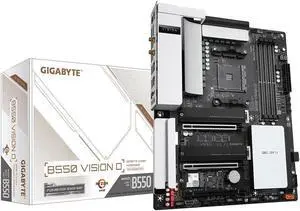 GIGABYTE B550 VISION D AM4 AMD B550 ATX Motherboard with Dual M.2, SATA 6Gb/s, USB 3.2 Type-C with Thunderbolt 3, WIFI 6, Dual Intel GbE LAN, PCIe 4.0