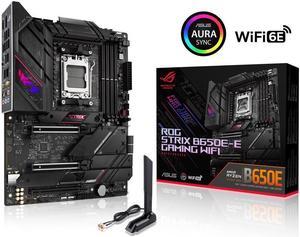 ASUS ROG STRIX B650E-E GAMING WiFi Socket AM5 (LGA 1718) Ryzen 7000 gaming motherboard(16 + 2 power stages, DDR5, 4x M.2 slots, PCIe® 5.0, WiFi 6E, 2.5G LAN, USB 3.2 Gen 2x2 Type-C® rear I/O port)