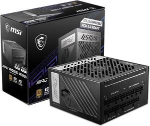 MSI - MPG A1000G PCIE 5.0, 80 GOLD Full Modular Gaming PSU, 12VHPWR Cable, 4080 4090 ATX 3.0 Compatible, 1000W Power Supply