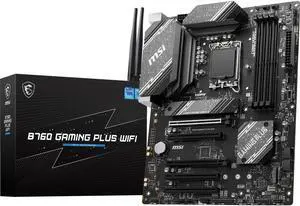 MSI B760 GAMING PLUS WIFI LGA 1700 (280) DDR5 ATX Motherboards - Intel,  SATA 6Gbps, Wi-Fi 6E, Bluetooth 5.3,  7.1 HD Audio, PCIe 4.0 x16, 2.5G LAN