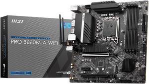 MSI PRO B660M-A WIFI DDR5 LGA 1700 Intel B660 SATA 6Gb/s Micro ATX Intel Motherboard