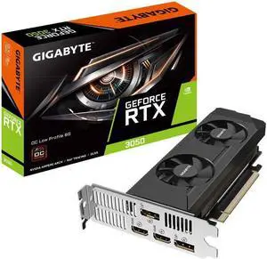 GIGABYTE GeForce RTX 3050 OC Low Profile 6G Graphics Card, 2x WINDFORCE Fans, 6GB GDDR6 96-bit GDDR6, GV-N3050OC-6GL Video Card