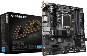 GIGABYTE B760M DS3H AX DDR4 LGA 1700 Intel B760 M-ATX Motherboard with DDR4, Dual M.2, PCIe 4.0, USB 3.2 Gen 2 Type-C, WiFi 6E, 2.5GbE LAN, Q-Flash Plus, PCIe EZ-Latch GIGABYTE B760M DS3H AX DDR4 LGA 1700 Intel B760 M-ATX Motherboard with DDR4, Dual M.2, PCIe 4.0, USB 3.2 Gen 2 Type-C, WiFi 6E, 2.5GbE LAN, Q-Flash Plus, PCIe EZ-Latch