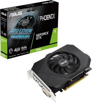 ASUS Phoenix NVIDIA GeForce GTX 1650 Gaming Graphics Card (PCIe 3.0, 4GB GDDR6 memory, HDMI 2.0b, DisplayPort 1.4a, DVI-D, Dual ball fan bearings, Auto-Extreme) PH-GTX1650-4GD6-P-V2