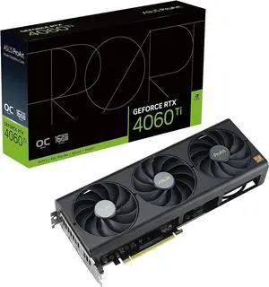 ASUS ProArt GeForce RTX 4060 Ti 16GB OC Edition GDDR6 Graphics Card (PCIe 4.0, 16GB GDDR6, DLSS 3, HDMI 2.1a, DisplayPort 1.4a) PROART-RTX4060TI-O16G