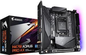 GIGABYTE H470I AORUS PRO AX LGA 1200 Intel H470 Mini-ITX Motherboard with Dual M.2, SATA 6Gb/s, USB 3.2 Gen 1, WIFI 6, 2.5 GbE LAN