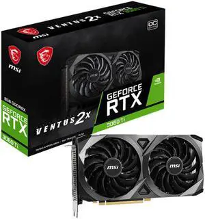 MSI Ventus GeForce RTX 3060 Ti 8GB GDDR6X PCI Express 4.0 Video Card RTX 3060 TI VENTUS 2X 8GD6X OC MSI Ventus GeForce RTX 3060 Ti 8GB GDDR6X PCI Express 4.0 Video Card RTX 3060 TI VENTUS 2X 8GD6X OC