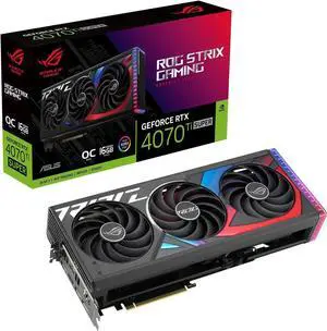 ASUS ROG Strix GeForce RTX 4070 Ti SUPER OC Edition Gaming Graphics Card (PCIe 4.0, 16GB GDDR6X, DLSS 3, Massive vented backplate, Power sensing, Aura Sync) ROG-STRIX-RTX4070TIS-O16G-GAMING