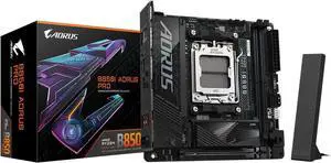 GIGABYTE B850I AORUS PRO AMD AM5 LGA 1718 Motherboard, Mini-ITX, DDR5, 2x M.2, PCIe 5.0, USB-C, WIFI7, 2.5GbE LAN, EZ-Latch