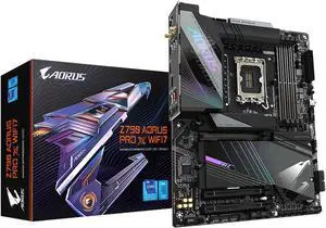 GIGABYTE Z790 AORUS PRO X WIFI7 LGA 1700 Intel Z790 X ATX Motherboard with DDR5, 5 x M.2, PCIe 5.0, USB 3.2 Type-C, Wi-Fi 7, 5GbE LAN, Q-Flash Plus, EZ-Latch Plus