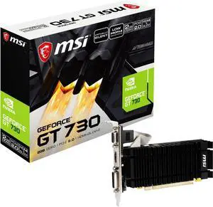 MSI GeForce GT 730 2GB DDR3 PCI Express 2.0 Low Profile Graphics Card N730K-2GD3H/LPV1