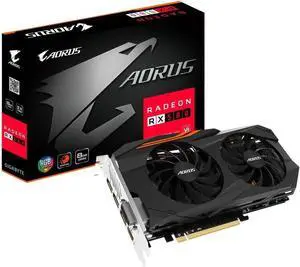 GIGABYTE AORUS Radeon RX 580 8GB GDDR5 PCI Express 3.0 x16 CrossFireX Support ATX Graphics Card GV-RX580AORUS-8GD