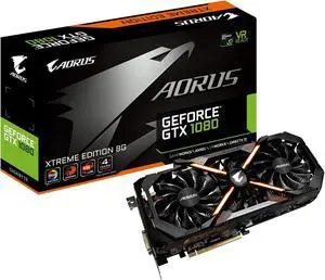 GIGABYTE GeForce GTX 1080 AORUS Xtreme 8GB DirectX 12 GV-N1080AORUS X-8GD 256-Bit GDDR5X PCI Express 3.0 x16 ATX Video Card