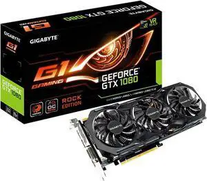 GIGABYTE GeForce GTX 1080 8GB G1 Rock Video Card, GV-N1080G1 ROCK-8GD