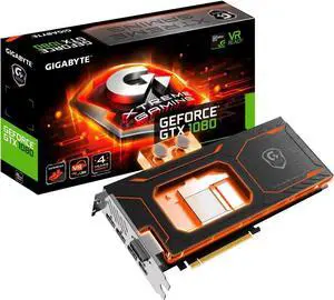 GIGABYTE GeForce GTX 1080 8GB GDDR5X PCI Express 3.0 x16 SLI Support ATX Graphics Card GV-N1080XTREME WB-8GD