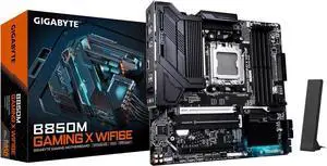 GIGABYTE B850M GAMING X WIFI6E AMD AM5 LGA 1718 Motherboard, mATX, DDR5, 2x M.2, PCIe 5.0, USB-C, WIFI6E, 2.5GbE LAN, EZ-Latch