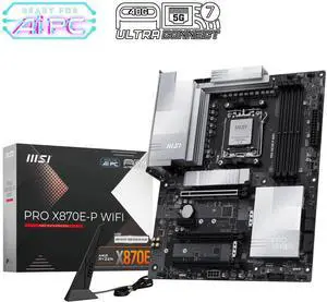 MSI PRO X870E-P WIFI AM5 ATX AMD Motherboards, USB 4.0 (40G),4x SATA 6Gb/s,Wi-Fi 7, Triple M.2 Connectors