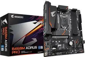 GIGABYTE B460M AORUS PRO LGA 1200 Intel B460 Micro-ATX Motherboard with Dual M.2, SATA 6Gb/s, USB 3.2 Gen 1 GIGABYTE B460M AORUS PRO LGA 1200 Intel B460 Micro-ATX Motherboard with Dual M.2, SATA 6Gb/s, USB 3.2 Gen 1