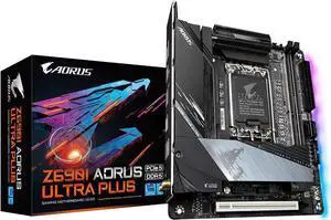 GIGABYTE Z690I AORUS ULTRA PLUS LGA 1700 Intel Z690 Mini-ITX Motherboard with DDR5, Dual M.2, PCIe 5.0, USB 3.2 Gen2X2 Type-C, Intel WiFi 6E DCT, Intel 2.5 GbE LAN