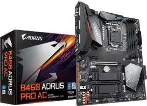 GIGABYTE B460 AORUS PRO AC LGA 1200 Intel B460 ATX Motherboard with Dual M.2, SATA 6Gb/s, USB 3.2 Gen 2, Intel 802.11ac, 2.5 GbE LAN