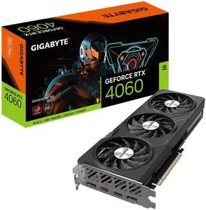 GIGABYTE GeForce RTX 4060 GAMING OC 8G Graphics Card, 3x WINDFORCE Fans, 8GB 128-bit GDDR6, GV-N4060GAMING OC-8GD Graphics Card