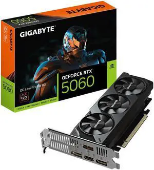 GIGABYTE Low Profile GeForce RTX 5060 8GB GDDR7 PCI Express 5.0 Low Profile Graphics Card GV-N5060OC-8GL
