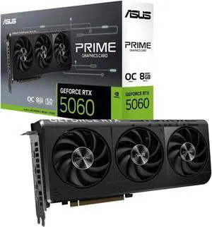 ASUS PRIME GeForce RTX 5060 8GB GDDR7 PCI Express 5.0 x8 Graphics Card PRIME-RTX5060-O8G ASUS PRIME GeForce RTX 5060 8GB GDDR7 PCI Express 5.0 x8 Graphics Card PRIME-RTX5060-O8G