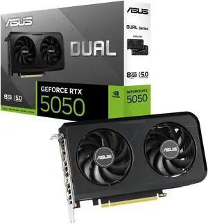 ASUS Dual GeForce RTX 5050 8GB GDDR6 PCI Express 5.0 x8 ATX Graphics Card DUAL-RTX5050-8G ASUS Dual GeForce RTX 5050 8GB GDDR6 PCI Express 5.0 x8 ATX Graphics Card DUAL-RTX5050-8G