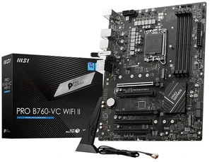 MSI PRO B760-VC WiFi II ProSeries Motherboard (Supports 12th/13th/14th Gen Intel Processors, LGA 1700, DDR5, PCIe 4.0, M.2, 2.5Gbps LAN, USB 3.2 Gen2, Wi-Fi 7, Bluetooth 5.4, ATX) MSI PRO B760-VC WiFi II ProSeries Motherboard (Supports 12th/13th/14th Gen Intel Processors, LGA 1700, DDR5, PCIe 4.0, M.2, 2.5Gbps LAN, USB 3.2 Gen2, Wi-Fi 7, Bluetooth 5.4, ATX)
