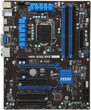 MSI B75A-G43 LGA 1155 Intel B75 HDMI SATA 6Gb/s USB 3.0 ATX Intel Motherboard with UEFI BIOS