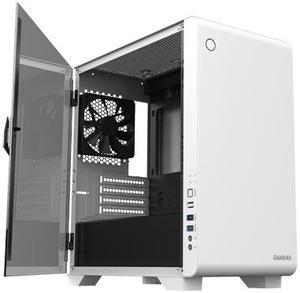 Gamdias MARS E2, micro ATX pc case (WHITE), USB 3.0, rear 120mm black fan, tempered glass side panel