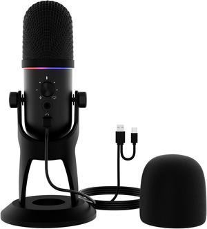 Gamdias USB-C PHEME M1 Microphone RGB Streaming Youtube Twitch Podcasting, Studio Recording. 24bit 192khz