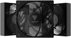 GAMDIAS NOTUS M1 3-fan pack - black (no RGB) Intake/Exhaust Swappable Blade