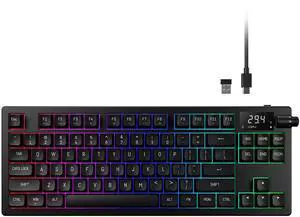 Gamdias HERMES M7 Hybrid, CPU/GPU Temp display, Wireless Bluetooth and 2.4GHz, Volume Control Knob, Hot-Swappable, USB Type-C connection and charging, 4000mAh battery.