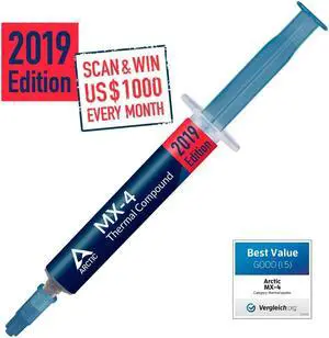 ARCTIC MX-4 2019 Edition - Thermal Compound Paste - Carbon Based High Performance - Heatsink Paste - Thermal Compound CPU for All Coolers, Thermal Interface Material - High Durability - 4 Grams