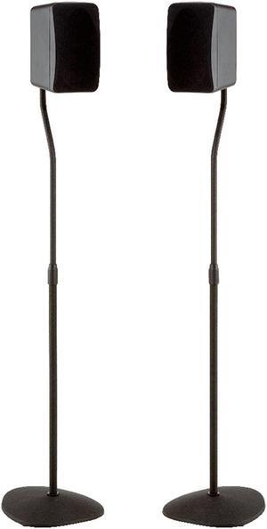 Sanus Adjustable Height Speaker Stand - Extends 28" to 38" - Holds Satellite & small Bookshelf Speakers (i.e. Bose, Harmon Kardon, Polk, JBL, KEF, Klipsch, Sony and others) - Set of 2 - Model: HTBS