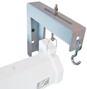 Elite Screens 6" White Universal Projector Screen L-Brackets, Single Metal Welded Construction, Easy Adjustable Extension for Perfect Screen Placement, Wall or Ceiling Mount - Includes Hooks and