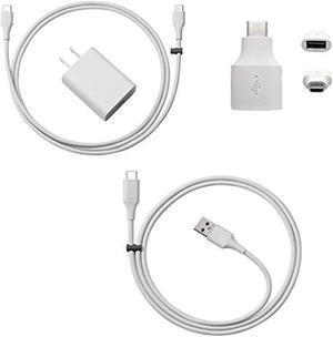 Google Official Pixel Charger for Pixel 3 and all Pixel Phones, Android Charger Cable Bundle with Fast Charging Google 18w Wall Charger - Charges any USB-C phone (4 items)