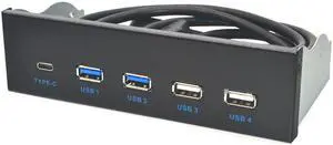 Usb3.1 Gen2 front panel 10g optical drive position 2-port USB3.0 + 2.0 + type-C type-E panel