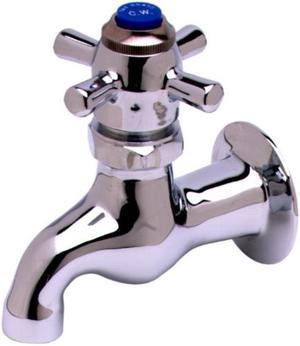 t&s brass b0706 sill faucet selfclosing with 1/2inch npt female inlet and 37/8inch wall to center of spout