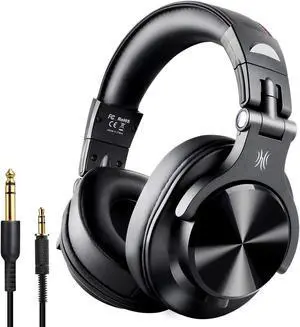 OneOdio A70 Bluetooth Over Ear Headphones, Studio Headphones with Shareport, Foldable, Wired and Wireless Professional Monitor Recording Headphones with Stereo Sound for Electric Drum Piano Guitar Amp