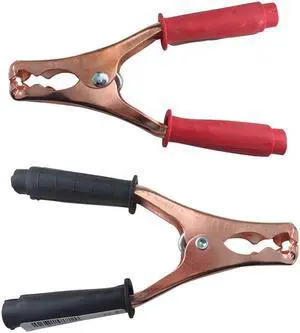 2pc/lot Iron Copper Plated Insulated Car Battery Clips Alligator Clamps Car Clip Clamps Red Black
