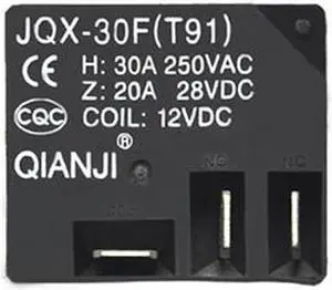 ELECALL 10Pcs/Lot JQX-30F DC12V 3 PIN Miniature Electromagnetic Relay 30A 250VDC/ 20A 28V DC Power Relay