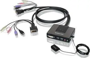 IOGEAR 2-Port Dual-Link DVI Cable KVM with Audio, GCS982U IOGEAR 2-Port Dual-Link DVI Cable KVM with Audio, GCS982U