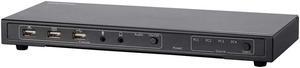 Monoprice 4K 4x1 HDMI 1.4 & USB 2.0 KVM Switch, Includes a USB 2.0 Data Connection with Over Current Detection and Protection