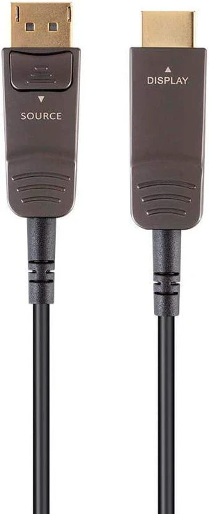 Monoprice DisplayPort to HDTV Cable - 25 Feet, 4K@60Hz, AOC, Transmits Up to 100 Feet, Ultra Slim Design, Dynamic HDR - SlimRun AV Series Monoprice DisplayPort to HDTV Cable - 25 Feet, 4K@60Hz, AOC, Transmits Up to 100 Feet, Ultra Slim Design, Dynamic HDR - SlimRun AV Series