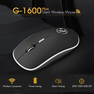 Wireless Mouse Silent Computer Mouse 2.4Ghz 1600 DPI Ergonomic Mause Noiseless USB PC Mice Mute Wireless Mice for Laptop