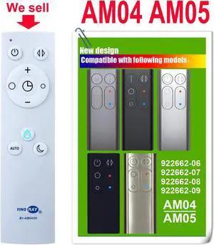 (B1-AM04/05) Replacement Dyson Fan Heater Remote Control 922662-06 922662-07 922662-08 922662-09 for Dyson AM04 AM05 Hot+Cool Fan Heater