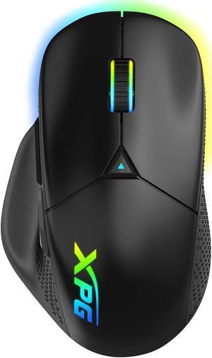 XPG ALPHA Wireless Gaming Mouse - Black w/ RGB + Omron Switches | 60 Hour Battery Life - USB-C Connection | 6 Programmable Buttons :Exokeleton Design | PAW 3335 Sensor - 400-16000 DPI